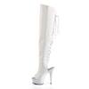 Pleaser - DELIGHT3019 Bottes cuissardes à plateforme - Blanc Product image